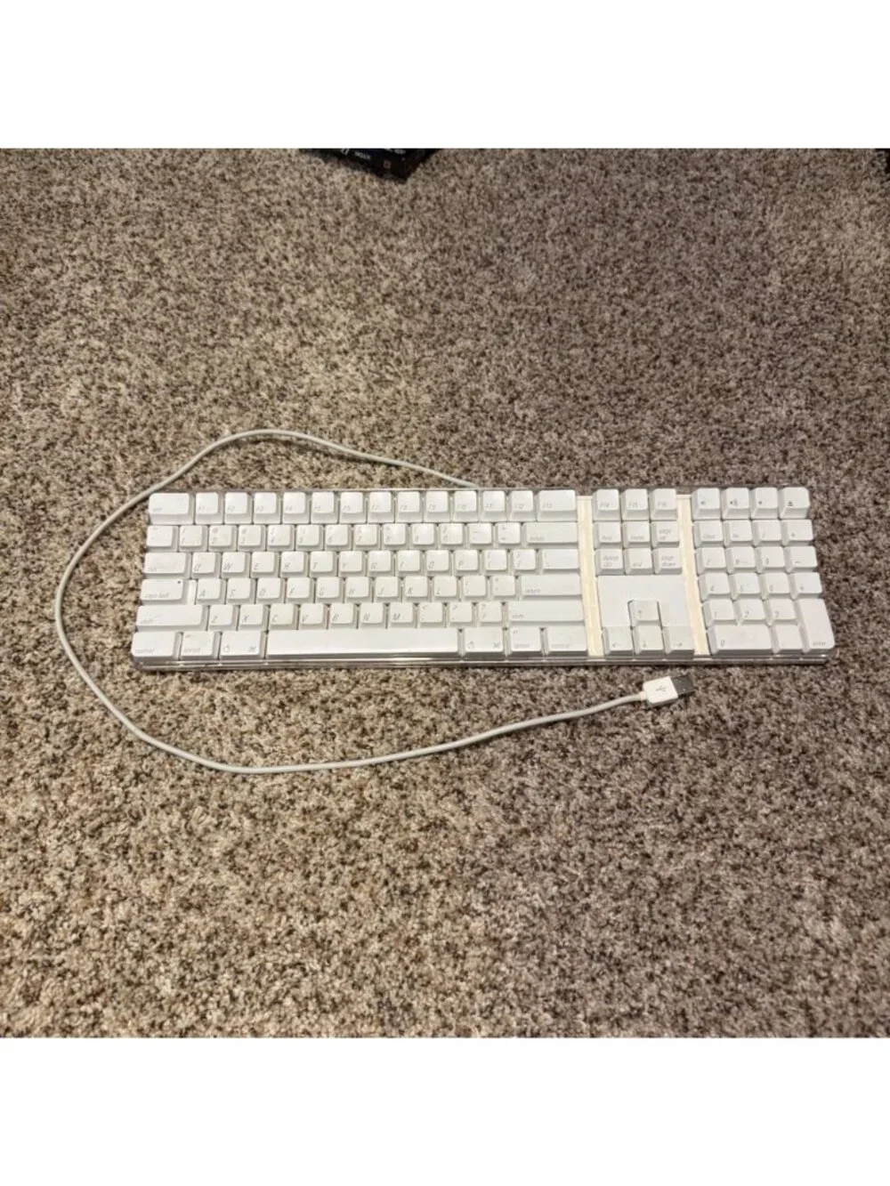 Apple Keyboard A1048 Wired USB White Full Size Numpad Vintage Mac G4 G5 iMac